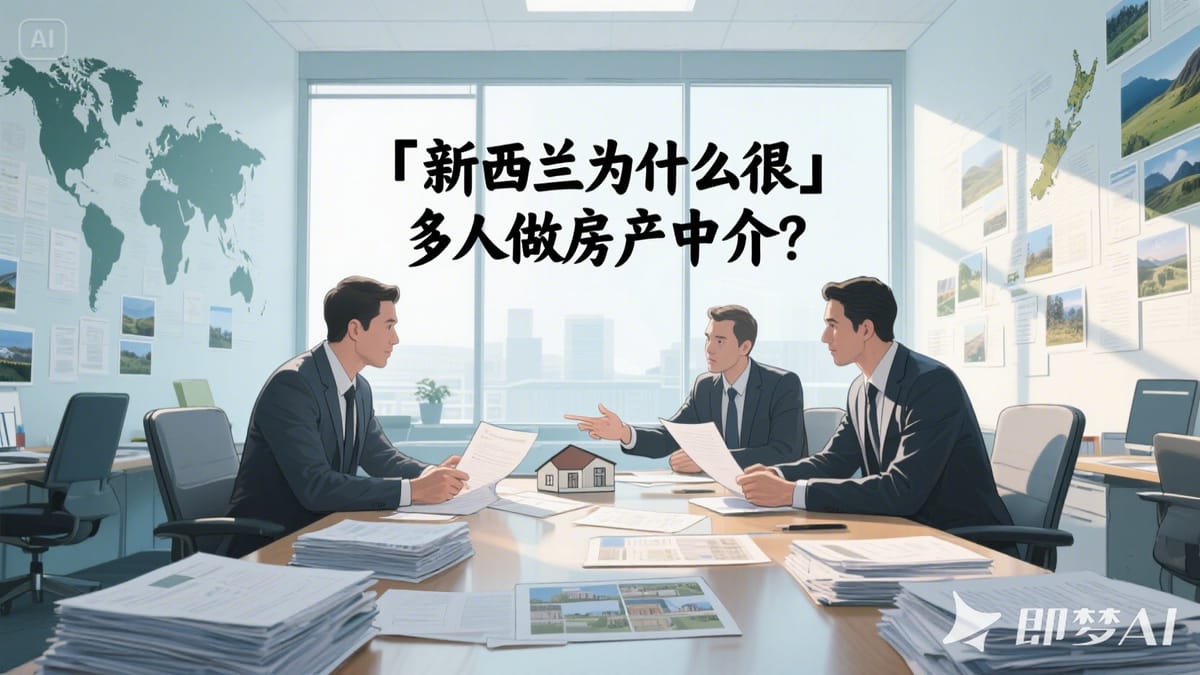 新西兰为什么很多人做房产中介?